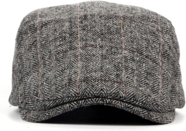 2 Pack Men's Plaid Cotton Flat Newsboy Ivy Cabbie Golf Gatsby Cap Hat - Image 2